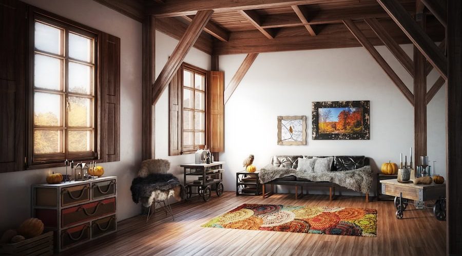cozy home inside fall