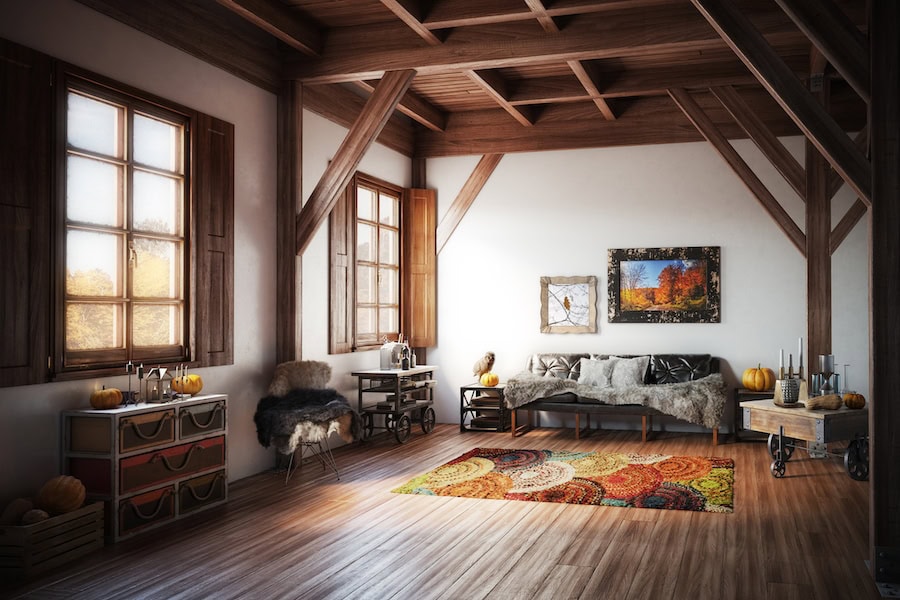cozy home inside fall