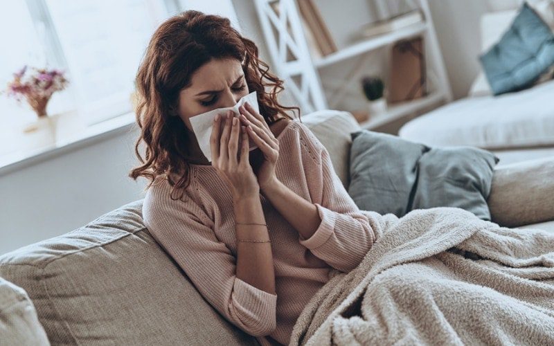 Sneezing non-stop.|
