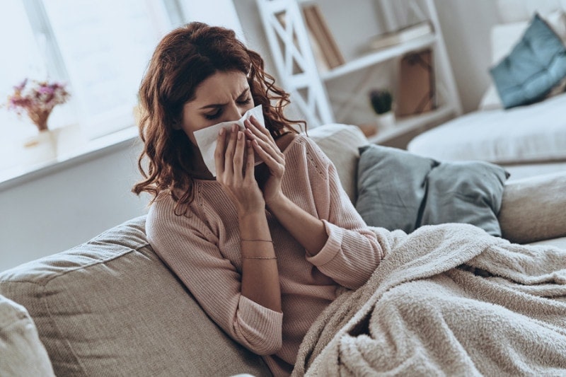 Sneezing non-stop.|