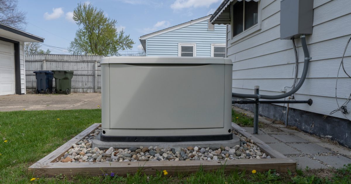 A professionally installed home standby generator in Picayune, ready to power your home when an outage happens.