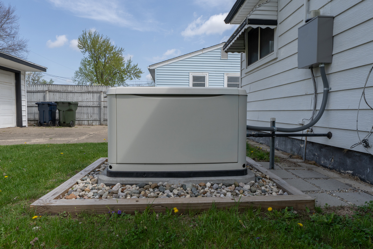 A professionally installed home standby generator in Picayune, ready to power your home when an outage happens.